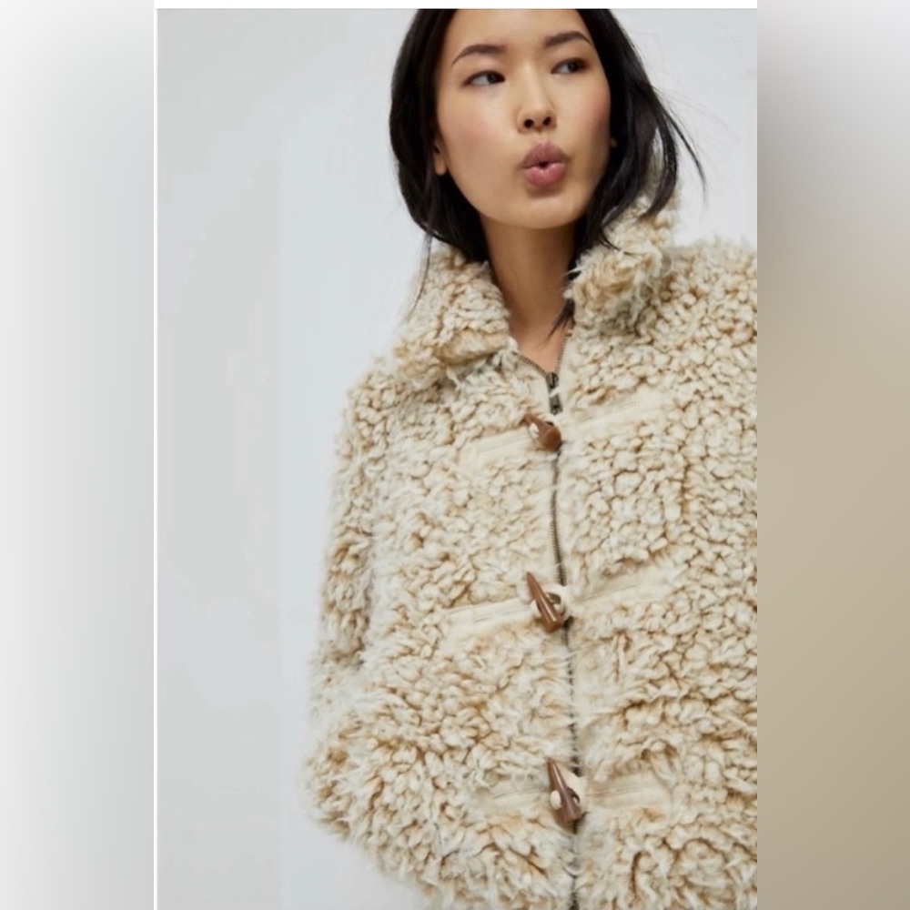 Anthropologie: Brenna Faux Fur Coat size small